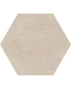 Elegant Beige Hexagon cream beige premium hexagon tile on bathroom shower wall, 12x12