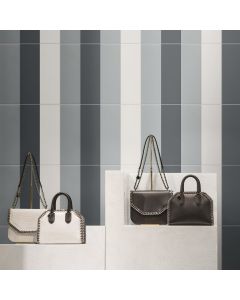 Matte Urban Putty Rectangle warm beige premium tile on bathroom shower wall, 4x8