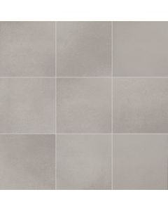 Electric Moss Square modern grey premium tile on bathroom shower wall, 12x12