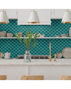 Pewter Rectangle olive green premium tile on bathroom shower wall, 12x12