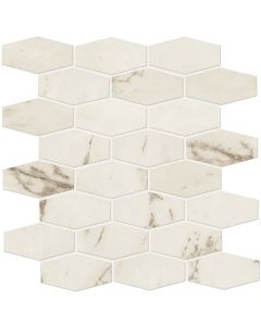 Classentino Marble 400 Palazzo White Linear Hexagon CT30 White & Gray porcelain tile hexagon tile, beautiful white & gray, 2x