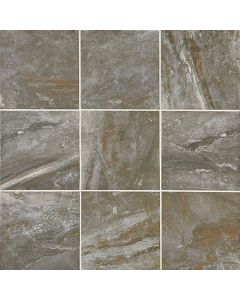 Danya - DY04 - Basin - Square - 18X18 - Matte beautiful medium gray porcelain tile tile on bathroom shower wall, 457x457