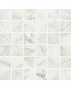 Marble Obsession 166 Arabescato Straight Joint MB20 White snow white porcelain tile tile on bathroom shower wall, 50x50