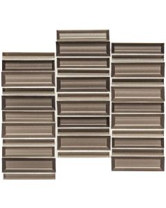 Brook Crest Random Straight Stacked beautiful 49 premium tile on bathroom shower wall, 12x12