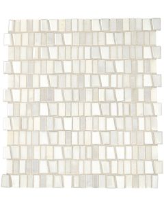 Midpark Mosaics 116 Cloud Trapezoid Random MP07 White snow white mosaic mosaic tile on bathroom shower wall, 12x12
