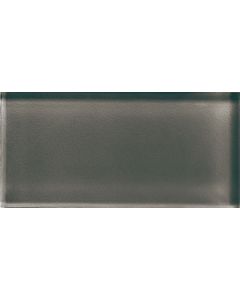 Color Appeal - C119 - Mink - Rectangle - 4X12 - Glossy beautiful medium gray mosaic tile on bathroom shower wall, 4x12