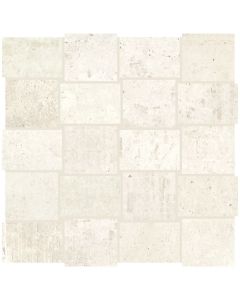 Union - UN01 - Platinum White Modern - Wave - 2X3 - Matte pristine white porcelain tile tile on bathroom shower wall, 2x3