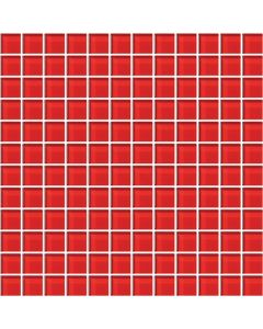 Color Appeal - C117 - Cherry Straight - Joint - 1X1 - Glass beautiful red mosaic tile on bathroom shower wall, 1x1