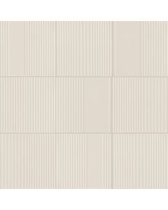 Rhyme and Reason 157 Canvas Square Ripple Mix RR17 Cream beautiful cream glazed ceramic tile on bathroom shower wall, 6x6