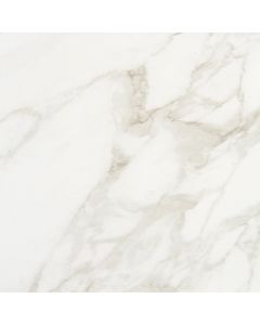 Marble Obsession 657 Arabescato Square MB20 White crisp white porcelain tile tile on bathroom shower wall, 24x24