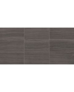Graphite Rectangle charcoal grey premium tile on bathroom shower wall, 300x600