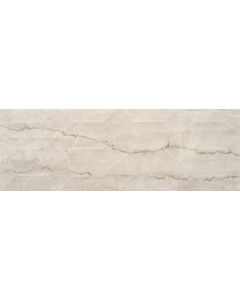 Mythique Marble - MY13 - Botticino Rectangle - Wave - 8X24 - Matte porcelain tile tile, neutral gray, 8x24