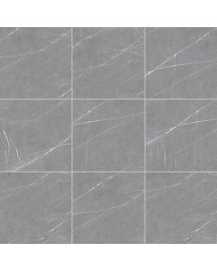 Caviar Square sophisticated grey premium tile on bathroom shower wall, 31x31