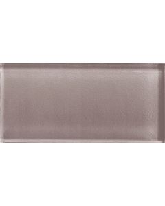 Color Appeal - C118 - Orchid - Rectangle - 4X12  - Glossy beautiful medium gray mosaic tile on bathroom shower wall, 4x12