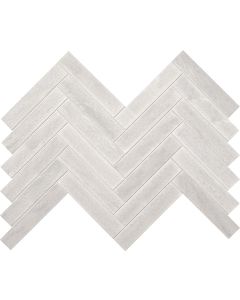 Ascend Stone - M109 - Candid Heather - Chevron - 1X6 - Honed natural stone tile, beautiful white & gray, 1x6