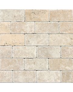 Travertine - T730 - Mediterranean Ivory - Rectangle - 12X24 - Honed natural stone tile, warm beige, 300x600