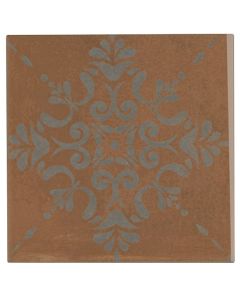Moroccan Concrete 713 Aziza - Terra Cotta Square Aziza MC59 Brown porcelain tile tile, caramel brown, 8x8