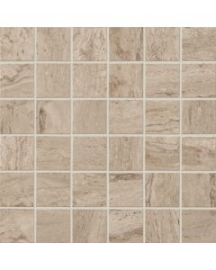 Travertine Straight Joint walnut brown premium tile on bathroom shower wall, 50x50
