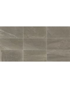 Merit - ME09 - Dark Gray - Rectangle - 12X24 - Matte beautiful dark gray porcelain tile tile on bathroom shower wall, 300x600