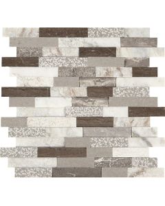Predella 375 Reverent Taupe Blend Random Linear DE53 Multicolor natural stone tile, artistic multicolor, 12x12
