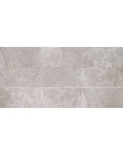 Rochester - RC02 - Gray - Rectangle - 12X24 - Matte contemporary gray porcelain tile tile on bathroom shower wall, 300x600
