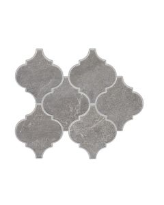 Marble Obsession 641 Grigio Arabesque MB22 Gray pewter gray porcelain tile tile on bathroom shower wall, 12x12