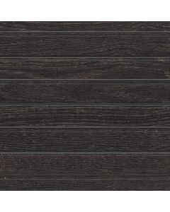 Debonair Estate - DE09 - Ebony - Stacked - 1X24 - Matte onyx black porcelain tile tile on bathroom shower wall, 1x24