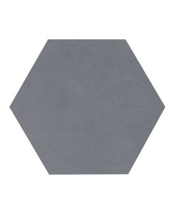 Moroccan Concrete 489 Blue Gray Hexagon MC54 Gray neutral gray porcelain tile hexagon tile on bathroom shower wall, 8x9
