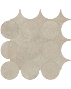 Beige Mixed neutral beige premium tile on bathroom shower wall, 2x6