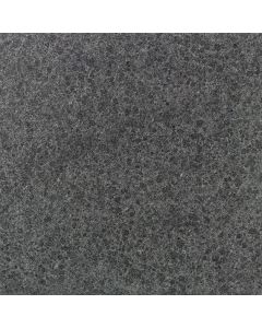 Granite - G771 - Absolute Black - Square - 12X12 - Honed deep black natural stone tile on bathroom shower wall, 12x12