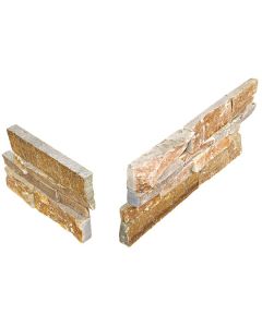 Stacked Stone - S349 - Shanghai Rust - Stacked - 6X24 - Natural Cleft natural stone tile, caramel brown, 6x24