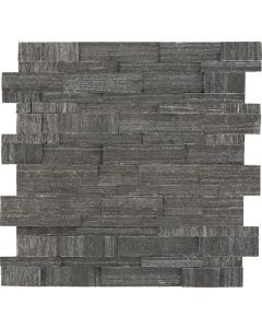 Stacked Stone - S701 - Macau Black - Rectangle - 6X24 - Natural Cleft