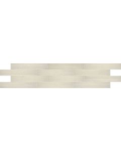 Ash White Plank neutral beige modern porcelain tile on bathroom shower wall, 8x47