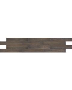 Brazilian Walnut Plank walnut brown modern porcelain tile on bathroom shower wall, 6x47
