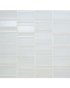 Serentina - SA93 - Bliss Block - Random - Block Random - Glossy mosaic tile, beautiful light gray, 12x12