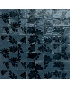 Rice 233 Blu Deco Blossom Square RC34 Medium Gray