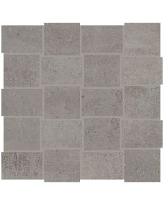 Union - UN03 - Industrial Gray Modern - Wave - 2X3 - Matte dove gray porcelain tile tile on bathroom shower wall, 2x3