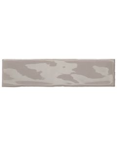 Costa Clara 540 Pebble Shore Rectangle Undulated CC83 Gray silver gray glazed ceramic tile on bathroom shower wall, 3x12