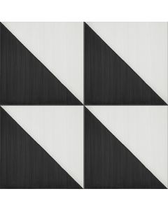 Scenario 420 Nero Triangle Square Triangle SR26 Black & White porcelain tile tile, beautiful black & white, 8x8