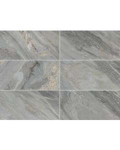 Savoir 626 Bleu Rectangle SV13 Gray refined gray porcelain tile tile on bathroom shower wall, 24x47