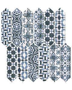 Cameo Blue Mix Picket Undulated