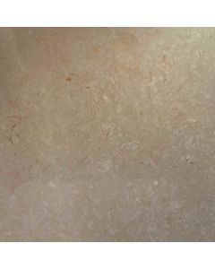 Galala Polished warm beige marble tile on bathroom shower wall, 12x12