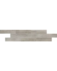 Gray Plank silver gray premium tile on bathroom shower wall, 6x35