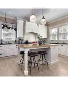 Greige Plank Beige Porcelain Tile sandy beige premium porcelain tile on bathroom shower wall, 6x35