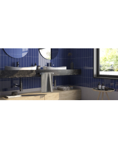 Luzernnavy blue beautiful navy blue premium tile on bathroom shower wall, 50x250