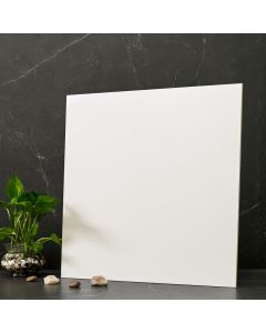24x24 Element Snow Matte White Porcelain Tile pure white ceramic porcelain tile on bathroom shower wall, 24x24