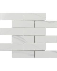 ceramic wall tile -154-Rye-Brick-300 x 300 mm ( 12" x 12" ) pristine white premium tile on bathroom shower wall, 12x12