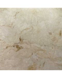 Rosa Cream Marble cream beige natural stone tile on bathroom shower wall, 12x12