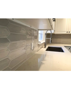 Gris Arrow 2x10 Bright Ceramic Tile