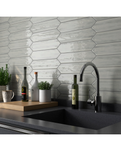 Acero Arrow Grey 2x10 Bright Tile